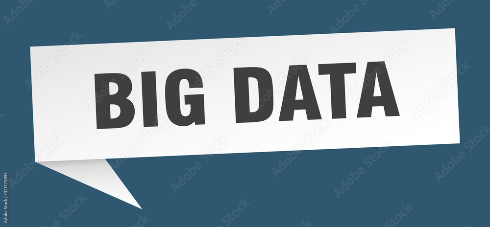 big data speech bubble. big data ribbon sign. big data banner