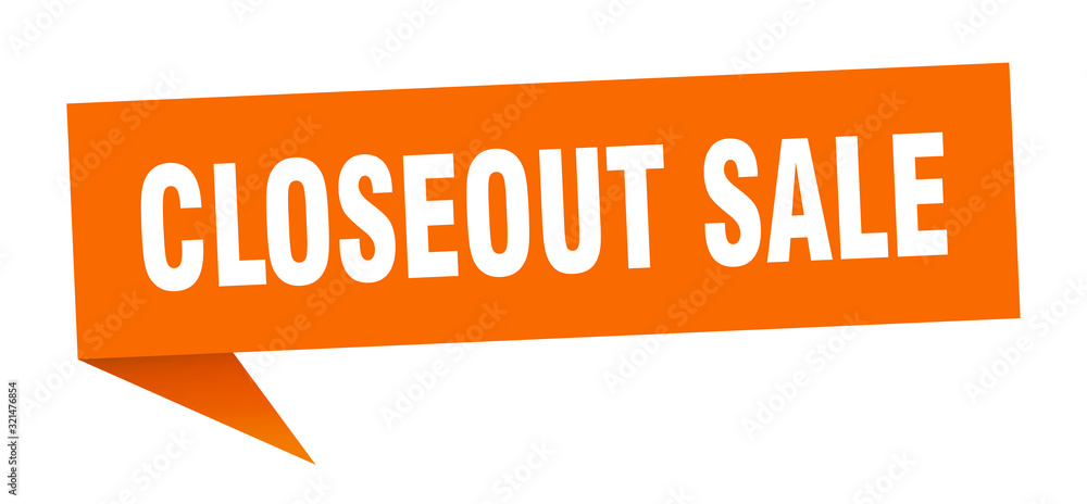 closeout sale speech bubble. closeout sale ribbon sign. closeout sale banner closeout sale speech bubble. closeout sale ribbon sign. closeout sale banner