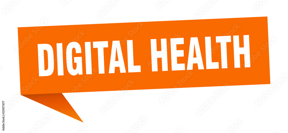 digital health speech bubble. digital health ribbon sign. digital health banner digital health speech bubble. digital health ribbon sign. digital health banner