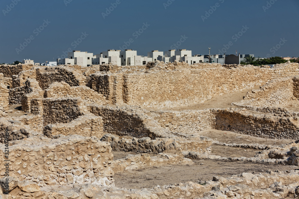 Dilmun era settlement, located on the outskirts of Saar., Kingdom of Bahrain.