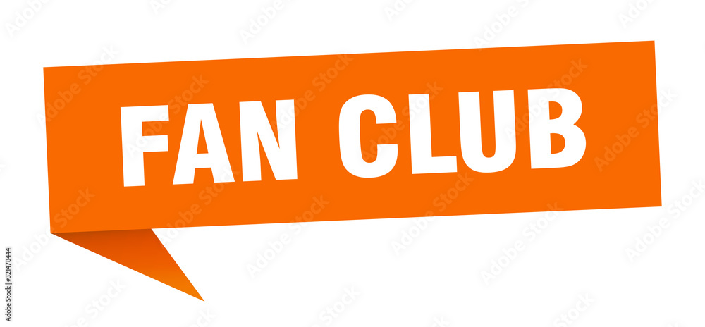 fan club speech bubble. fan club ribbon sign. fan club banner fan club speech bubble. fan club ribbon sign. fan club banner