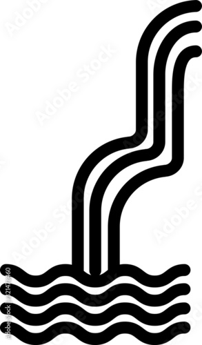 waterfall icon, vector illustration