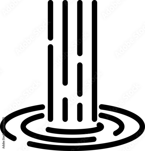 waterfall icon, vector illustration