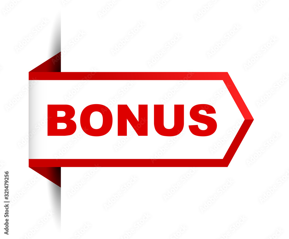 red vector banner bonus