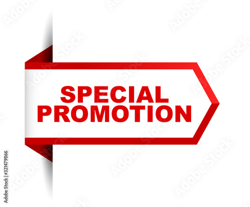 red vector banner special promotion