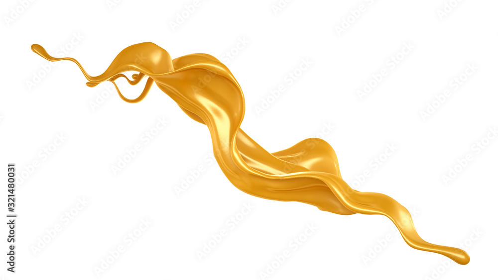 Fototapeta premium Splash fluid. 3d illustration, 3d rendering.