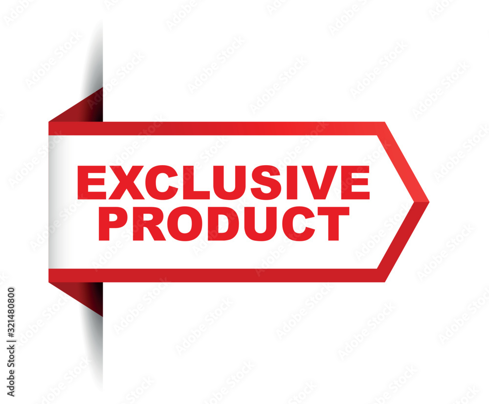 red vector banner exclusive product red vector banner exclusive product