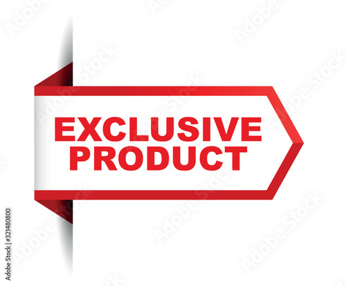 red vector banner exclusive product
