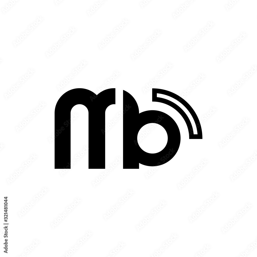 abstract initial letter M B logo design template abstract initial letter M B logo design template