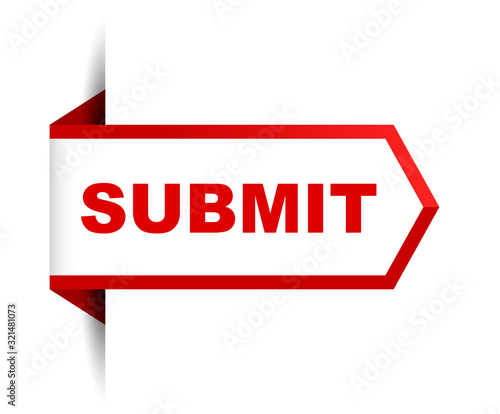 red vector banner submit