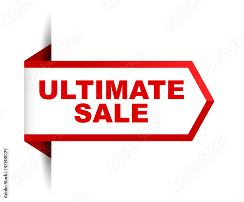 red vector banner ultimate sale