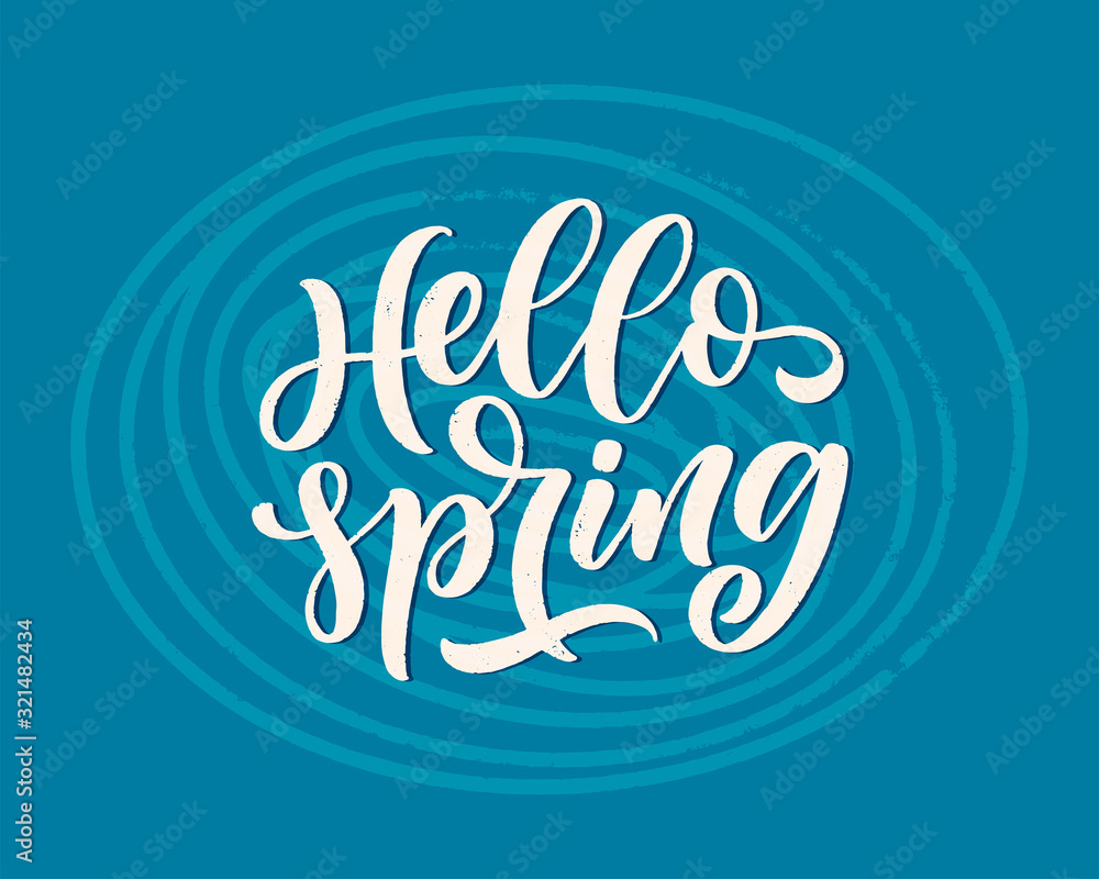 Spring time lettering greeting card. Fun season slogan. Typography poster or banner for promotion and sale design. Calligraphy print. Vector