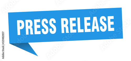 press release speech bubble. press release ribbon sign. press release banner