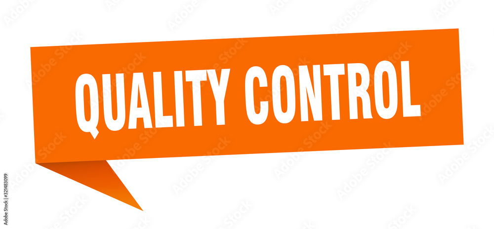 quality control speech bubble. quality control ribbon sign. quality control banner