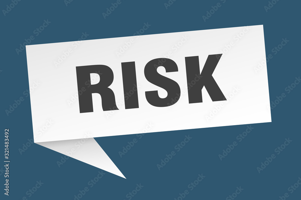 risk speech bubble. risk ribbon sign. risk banner risk speech bubble. risk ribbon sign. risk banner