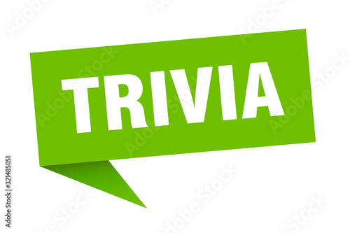 trivia speech bubble. trivia ribbon sign. trivia banner