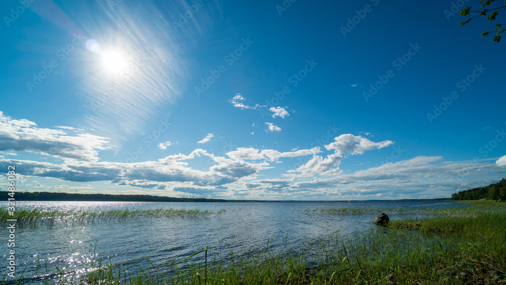 Beautiful lake in Karelia