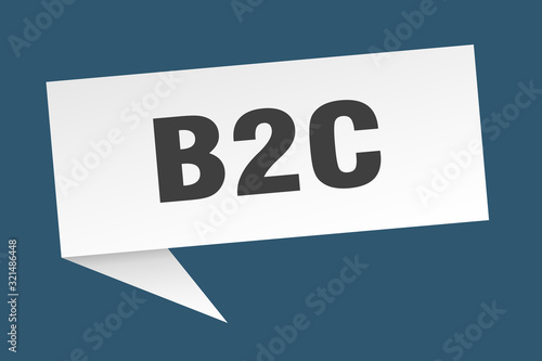 b2c speech bubble. b2c ribbon sign. b2c banner