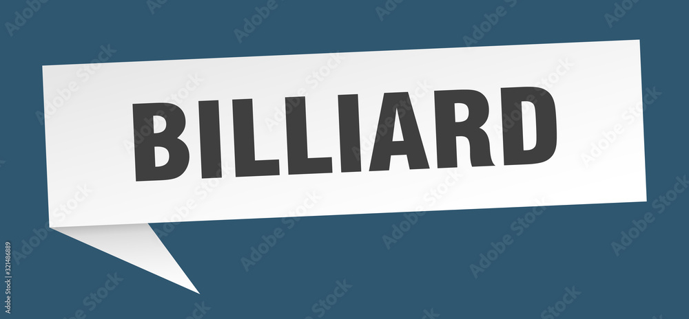 billiard speech bubble. billiard ribbon sign. billiard banner