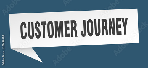 customer journey speech bubble. customer journey ribbon sign. customer journey banner