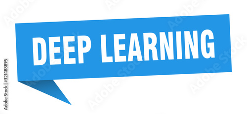 deep learning speech bubble. deep learning ribbon sign. deep learning banner