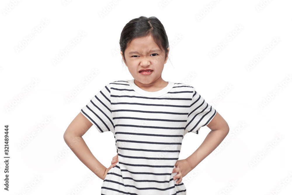 Angry girl on white background (clipping path) Angry girl on white background (clipping path)