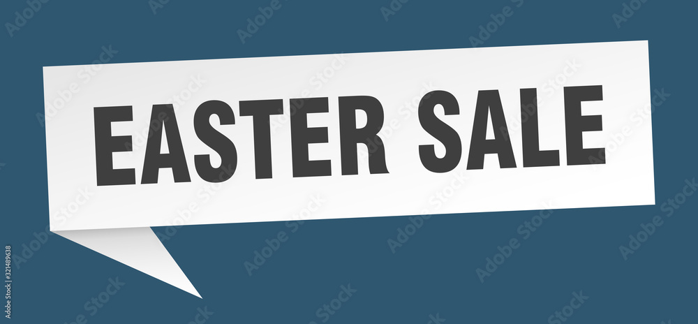 easter sale speech bubble. easter sale ribbon sign. easter sale banner