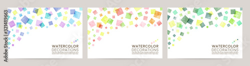 watercolor vector colorful background for card