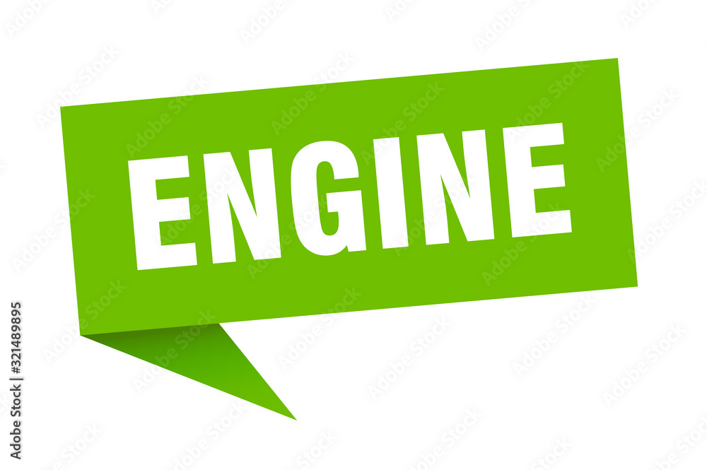 Fototapeta premium engine speech bubble. engine ribbon sign. engine banner
