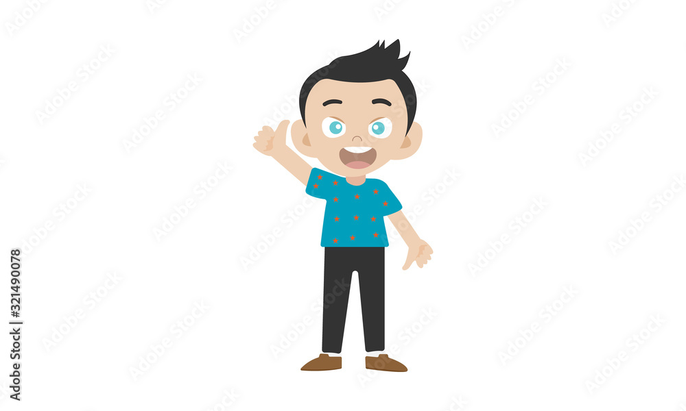 cute boy cartoon isolated on a white background. vector illustration. cute boy cartoon isolated on a white background. vector illustration.