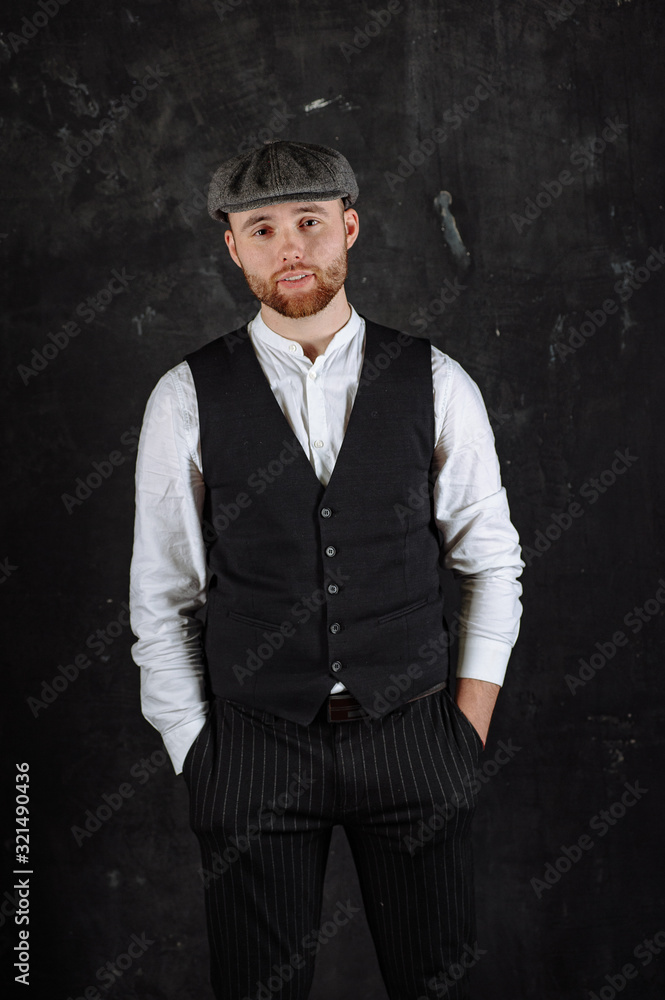 Studio portrait of bearded man. Studio portrait of bearded man.