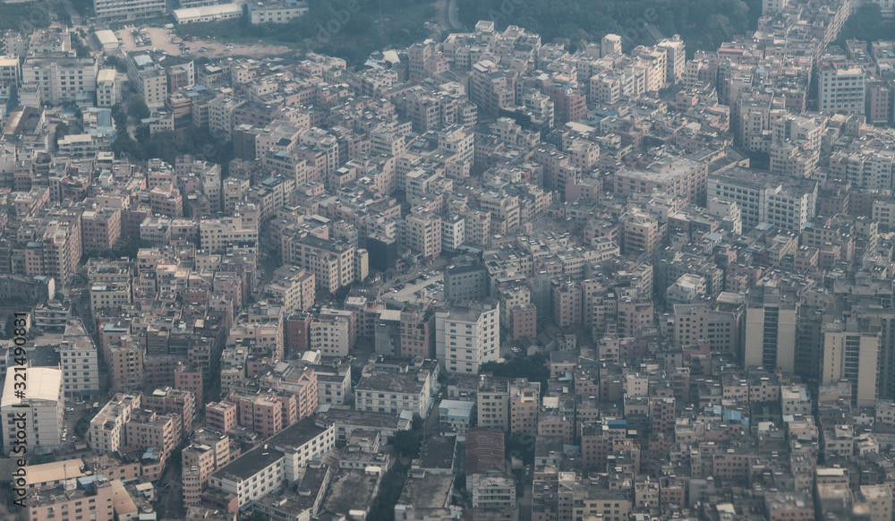 aerial view of city in guangzhou