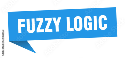 fuzzy logic speech bubble. fuzzy logic ribbon sign. fuzzy logic banner