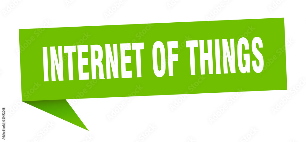 internet of things speech bubble. internet of things ribbon sign. internet of things banner