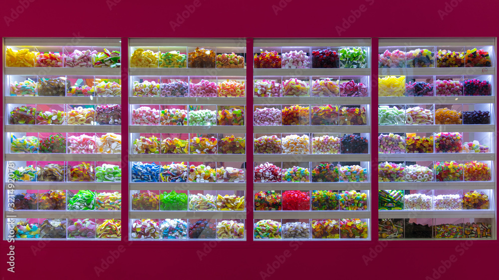 Huge pick and mix selection at candy shop