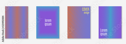 Line geometric elements. Linear book, patent, presentation, banner layout. Orange and purple. Line geometric elements on minimalist trendy cover template.