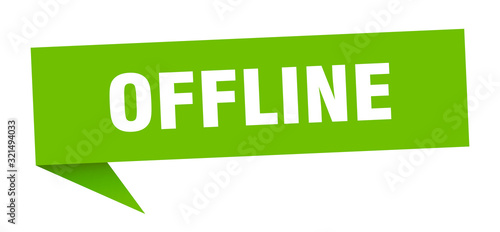 offline speech bubble. offline ribbon sign. offline banner