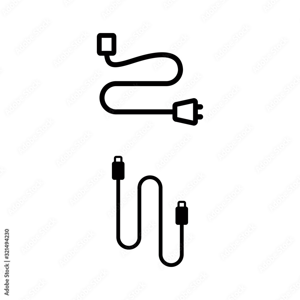 Fototapeta premium cable icon design vector logo template EPS 10