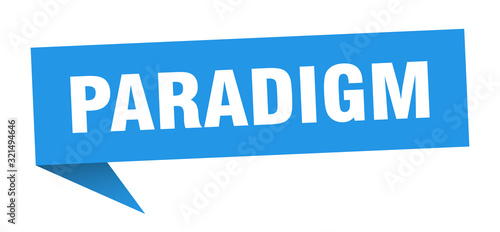 paradigm speech bubble. paradigm ribbon sign. paradigm banner