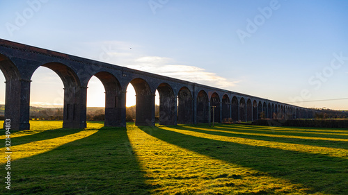 Welland Valley Viaduct Northampton in the morning sun photo