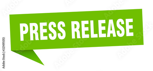 press release speech bubble. press release ribbon sign. press release banner