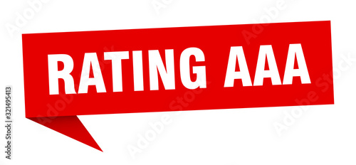 rating aaa speech bubble. rating aaa ribbon sign. rating aaa banner