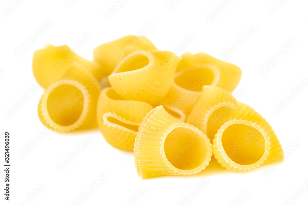 Group of macaroni pasta on white background Group of macaroni pasta on white background