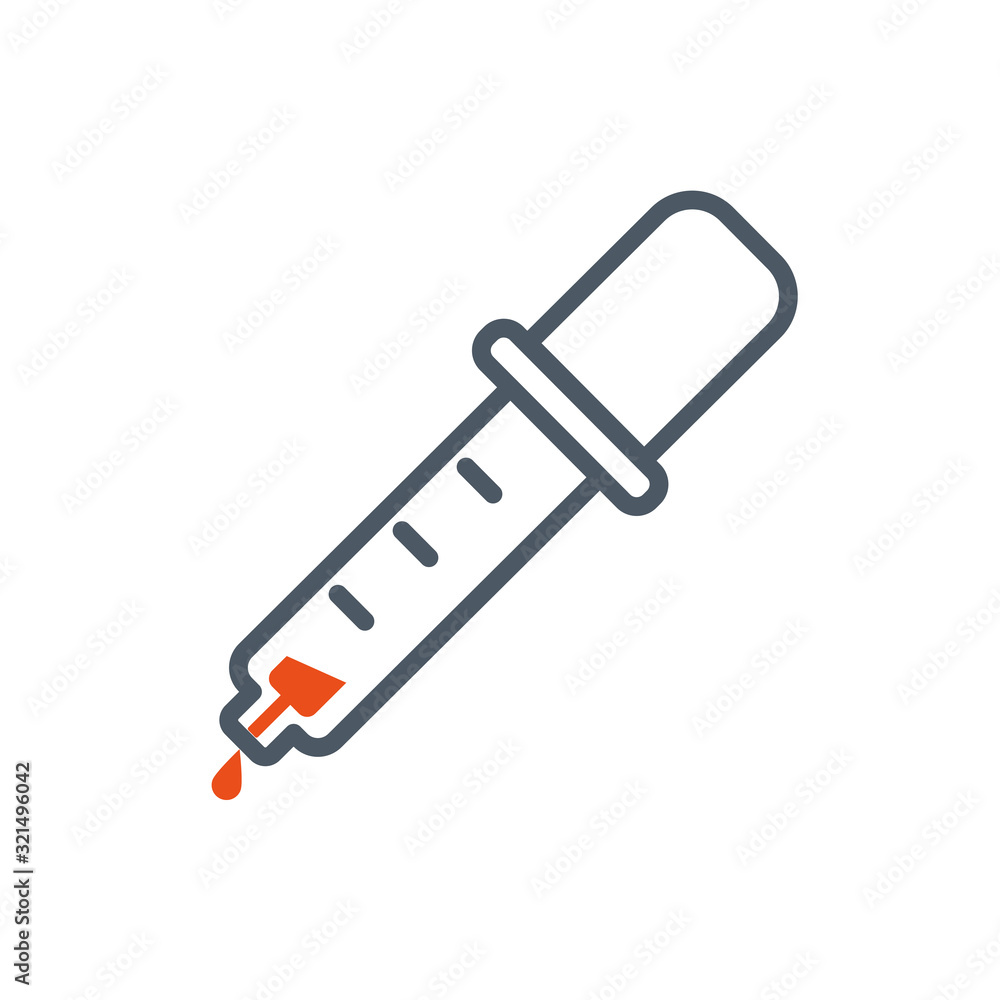 Isolated chemistry dropper vector design Isolated chemistry dropper vector design