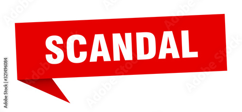 scandal speech bubble. scandal ribbon sign. scandal banner