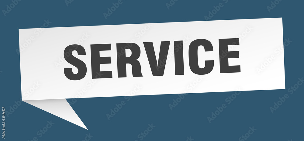 service speech bubble. service ribbon sign. service banner