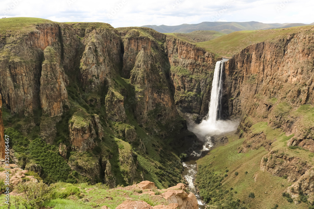 Maletsunyane Waterfall in Lesotho Africa Maletsunyane Waterfall in Lesotho Africa