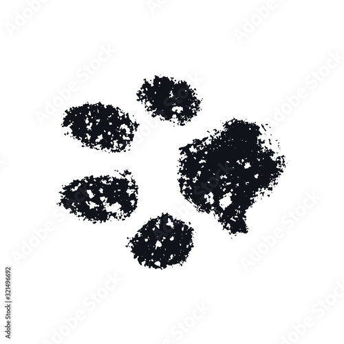footprint from a large dog. eps10 vector stock illustration