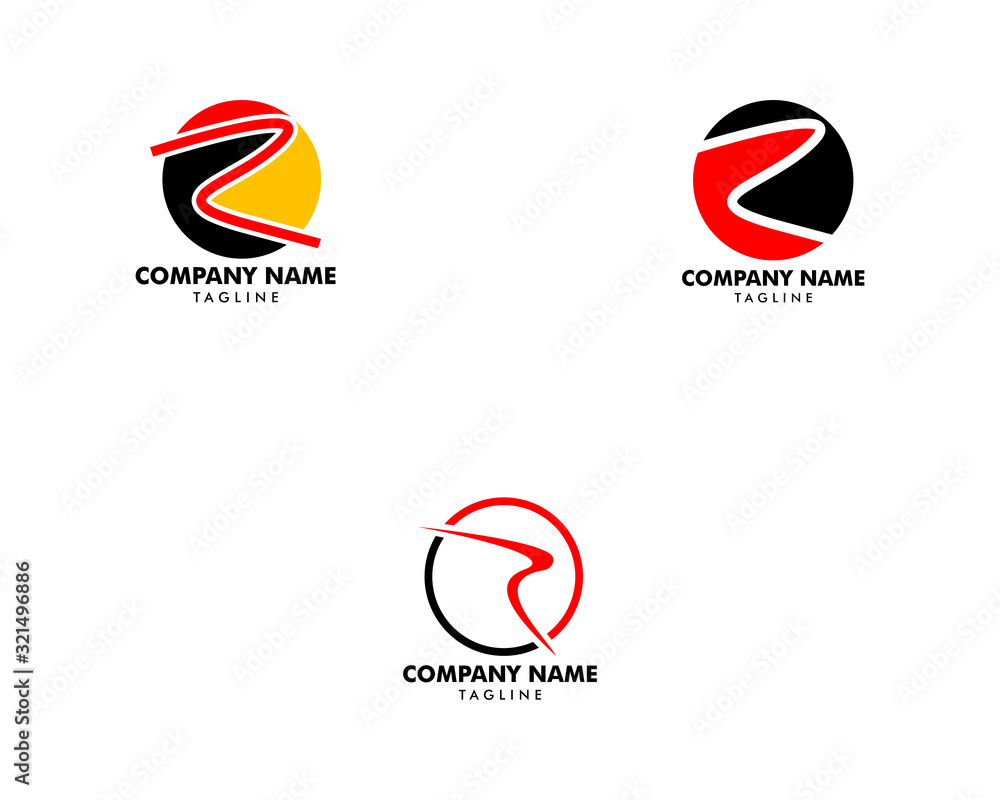 Set of R Letter Circle Vector Logo Set of R Letter Circle Vector Logo