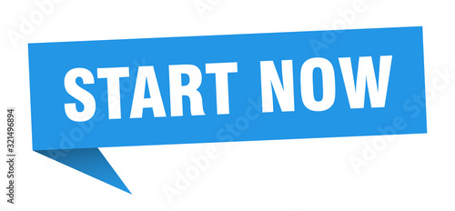 start now speech bubble. start now ribbon sign. start now banner